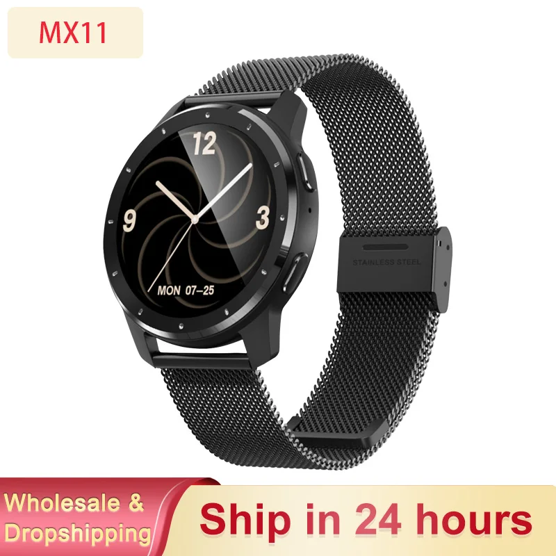

New MX11 Smart Watch 2021 Men's and Women's Smart Watch BT Call MP3 Music Watch with Headphones for Xiaomi Huawei iPhone Phone