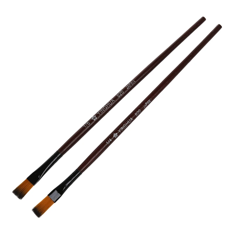 Pack of 6 Art Brown Nylon Paint Brushes for Acrylic | Канцтовары для офиса и дома