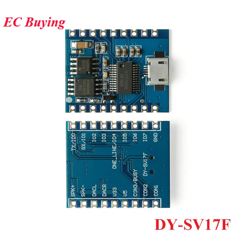 Voice Playback Module MP3 Music Player UART I/O Trigger Amplifier Board DY-SV17F DY-SV5W DY-SV8F DY-HV20T DY-HV8F For Arduino images - 6