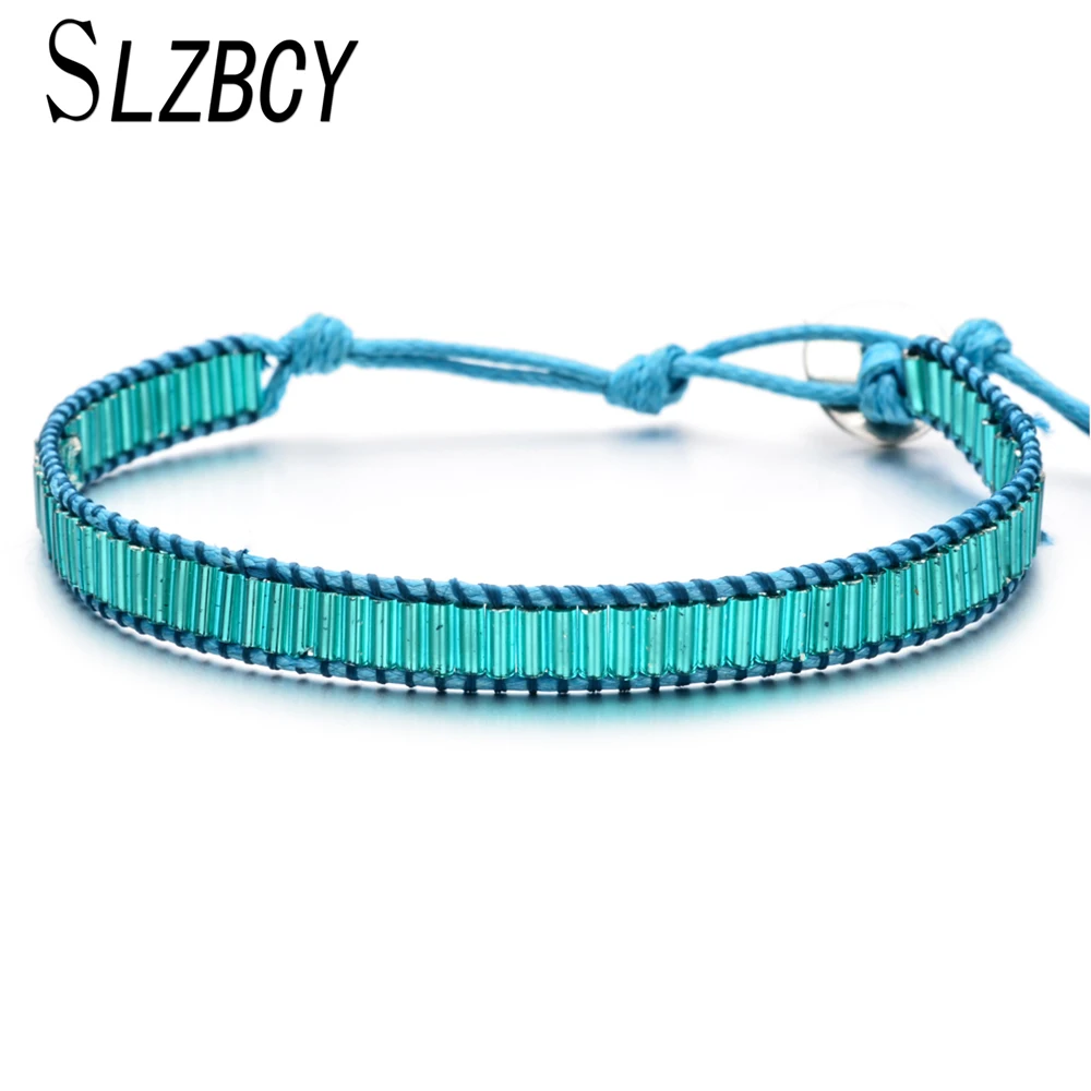 SLZBCY 2019 Новый Модный женский 1 ряд хрустальные Браслеты Ручной Работы