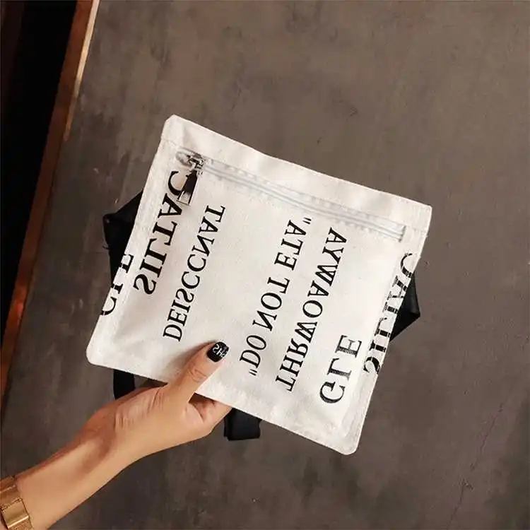 Холщовый конверт с надписью Уникальный Стильный дизайнерский женский складной
