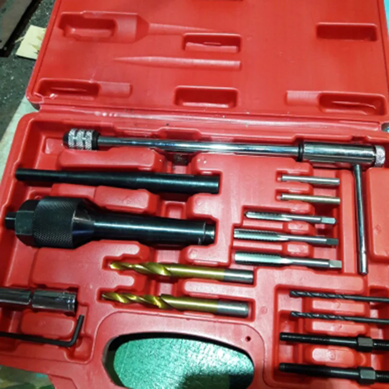 

Damaged Glow Plug Removal Remover Thread Repair Drill Wrench Gap Extractor Tool Kit 8MM 10MM
