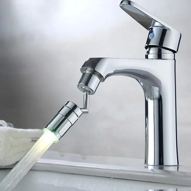 

Temperature Control Splash-proof Water Bubbler Faucet Rotating Led Colorful Color Universal Nozzle Luminous Changing Connec U1M4