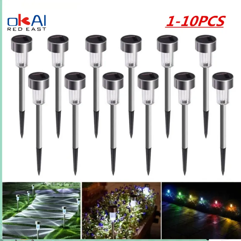 

1-10 Pcs Led Solar Light Outdoor Solar Led Lawn Lamps Street Lighting Luminaria for Garden Decoration Solar Powered Path Lights.