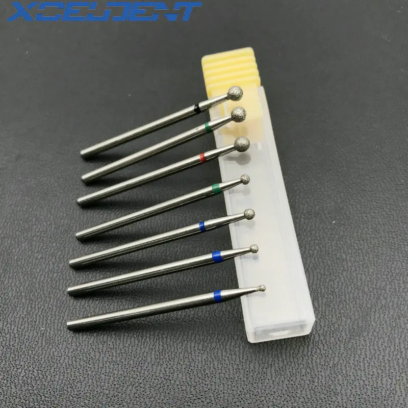 5 шт./компл. стоматологическая сферическая головка алмазные фрезы для ногтей