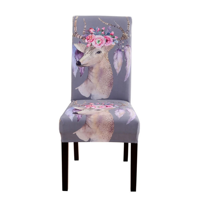 Рождественский стул с милым рисунком Санта Клауса чехол для спинки стула