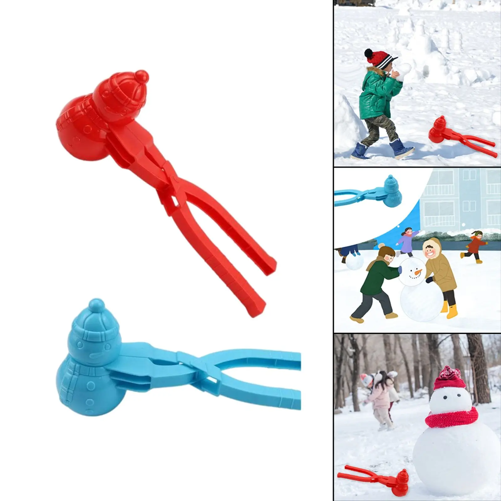 

2x Snowball Maker Clip Snowball Toys for Winter Outdoor Activities