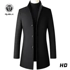 RUELK 2021 шерстяное пальто новое осенне-зимнее мужское классическое Однотонное шерстяное деловое шерстяное мужское пальто средней длины