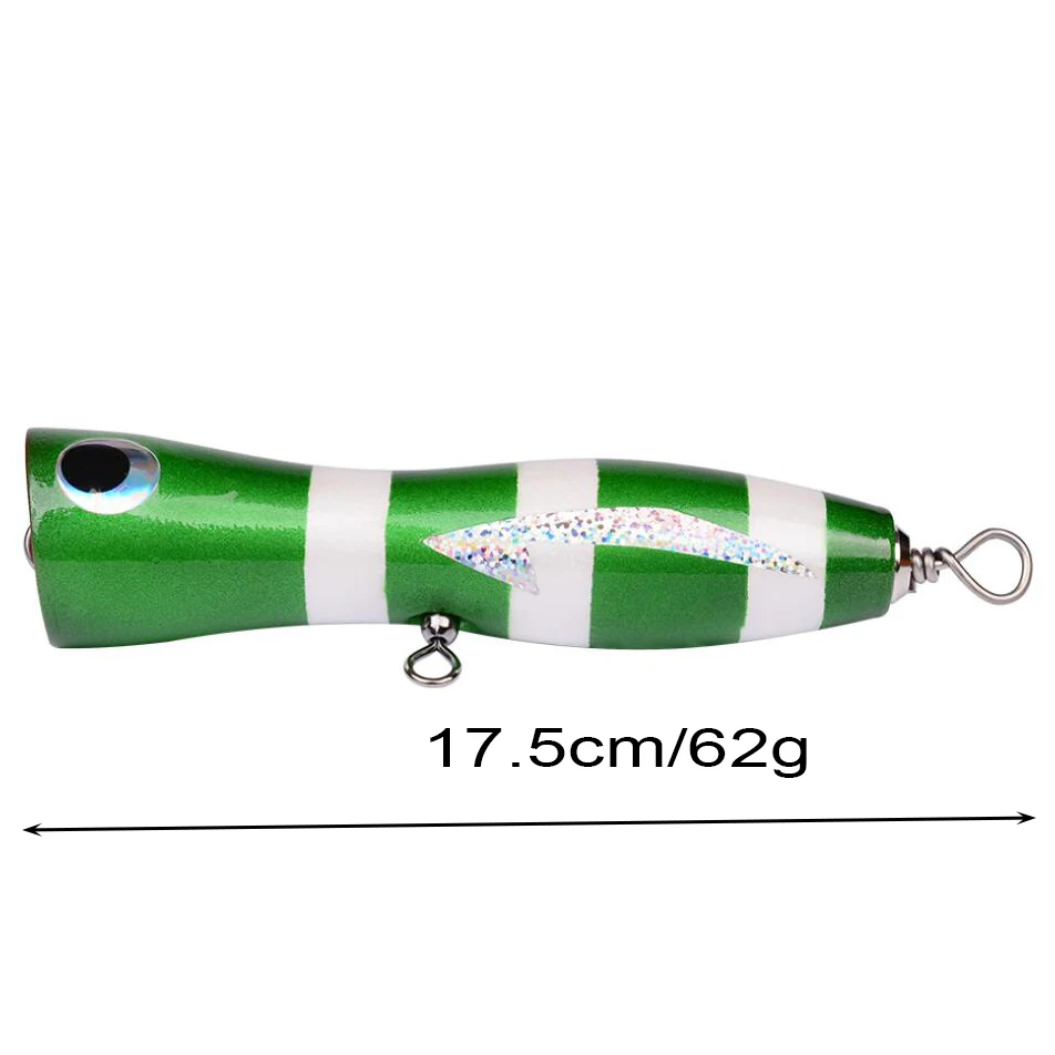 Древесина большой океан Поппер рыболовная приманка деревянная Верхняя вода