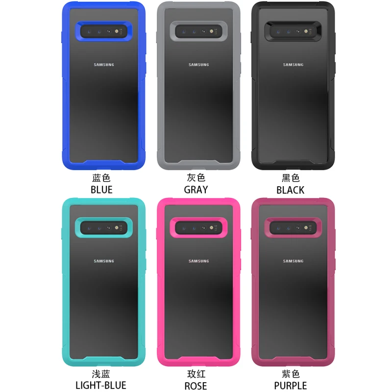 2 в 1 жесткий чехол для телефона для samsung Galaxy S10 Чехол Мягкий ТПУ бампер 360 Защитный чехол для Galaxy S10 Capa Funda чехол