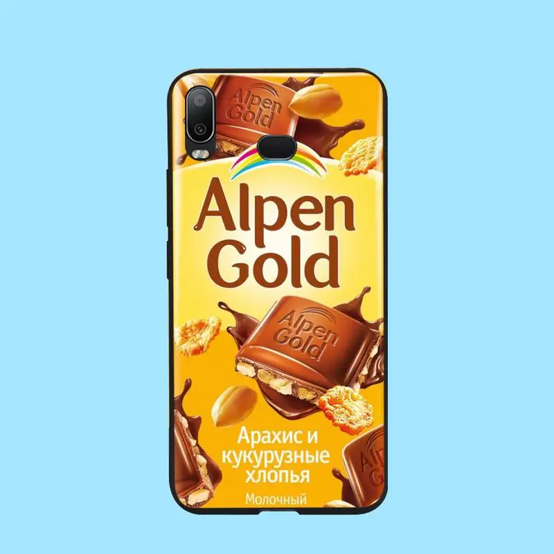 CUTEWANAN Wonka Bar с золотым билетом Alpen Золотой шоколадный чехол для телефона Samsung A10 A20 A30