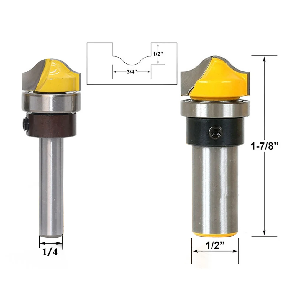 1/4&quotShank Wood Router Bits for Profile Groove Template Milling Cutters Woodworking Cutter Carving Machine Tools | Инструменты
