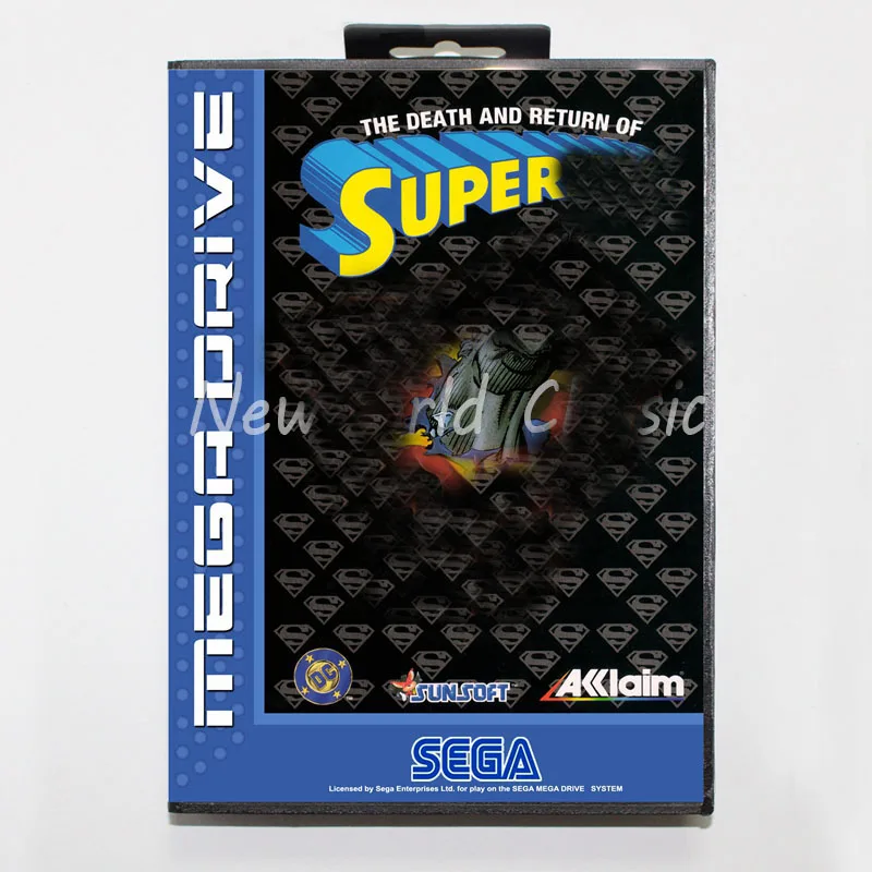 Супер возврата человека 16 бит для Genesis MD карточная игра с коробкой Sega игры Mega Drive |