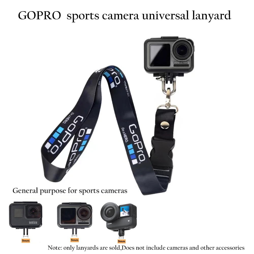 Съемный шнурок для GoPro Hero 10 9 8 7 6 ремешок на шею защиты от потери камеры SJCAM EKEN