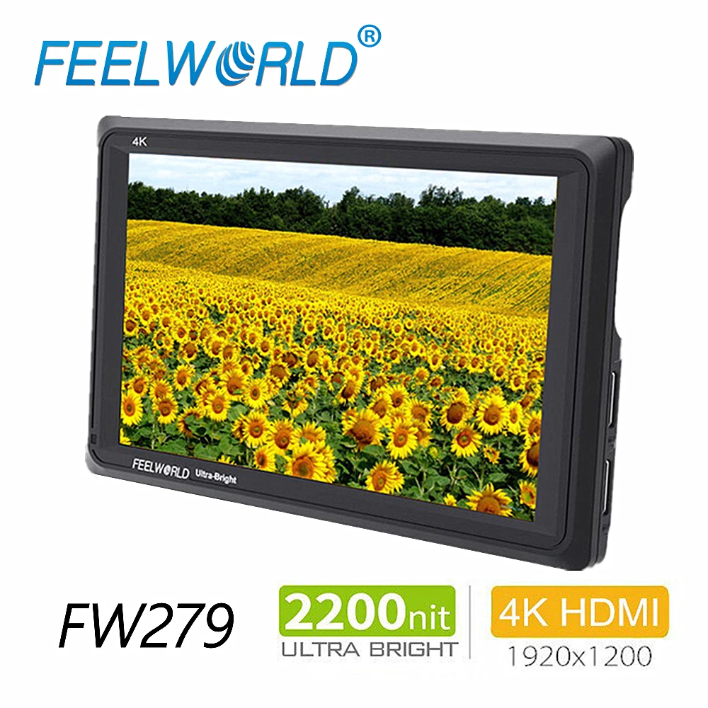 Feelworld FW279 7 дюймов IPS 2200 нит Камера полевой монитор с разрешением 4K HDMI Вход Выход