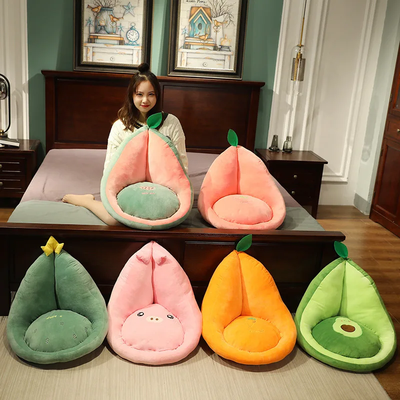 

One-piece Seat Cushion Plush Soft Office Chair Cushion Anti-slip Lumbar Support Back Cushions PP Cotton Filling Seat Pad