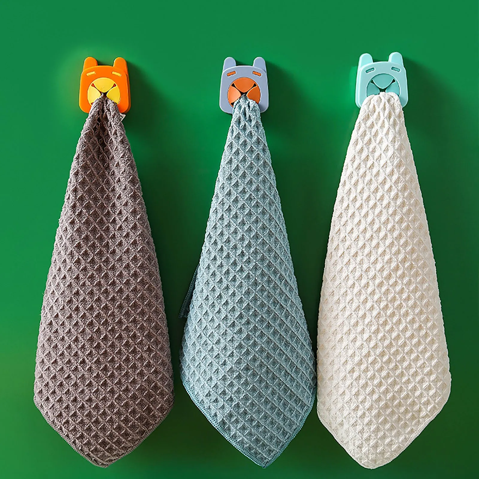 

1Pcs Kitchen Bathroom Towel Hook Holder Self Adhesive Dish Towel Stopper Rag Clip Home Cabinet Towel Hanger Household Tools
