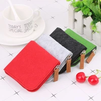 2022 110 x 100 x 10 mm red green light grey dark grey one piece korean felt coin purse square coin purse event gift pack