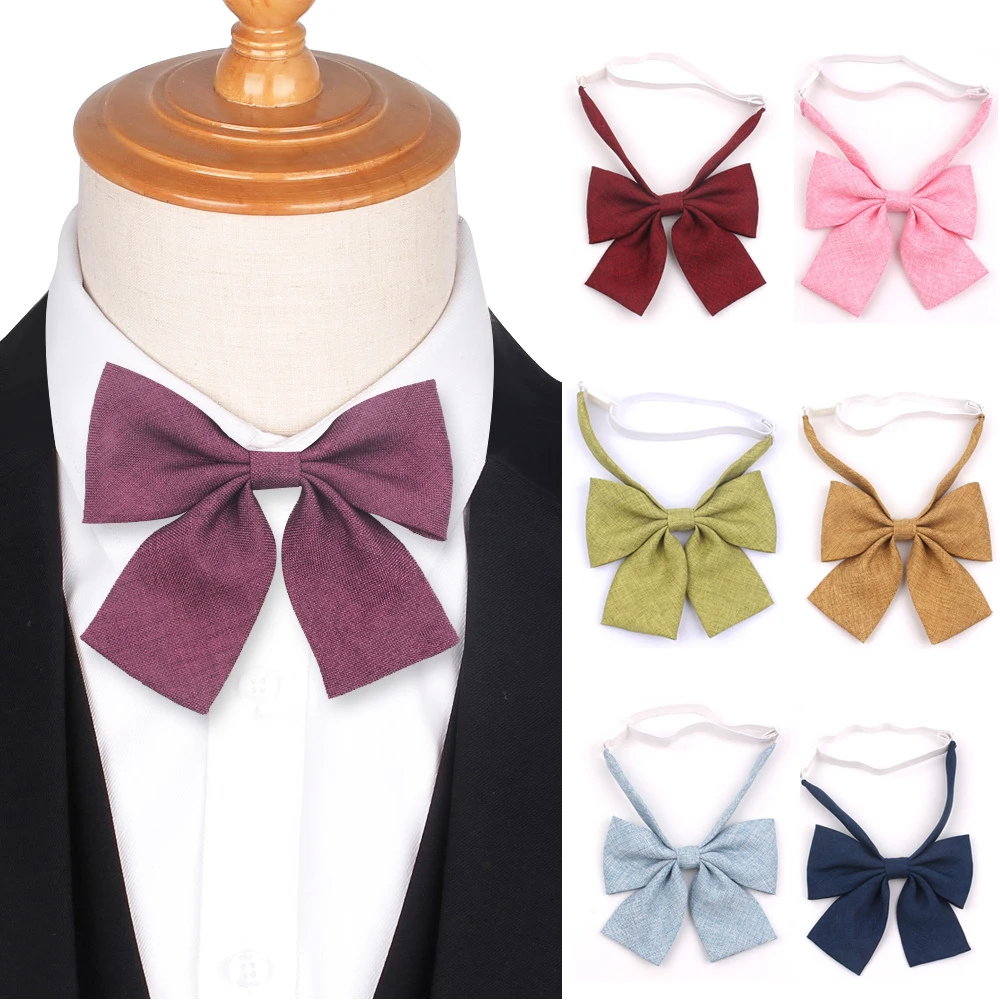 Галстук бабочка для девочек повседневный галстук женщин Униформа воротник