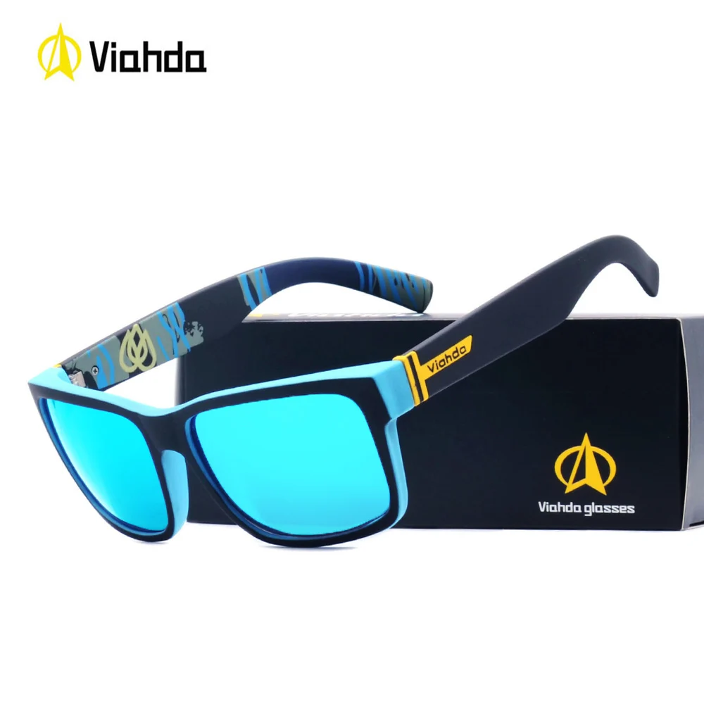Viahda UV400 HD Квадратные Солнцезащитные очки мужские солнцезащитные Брендовые