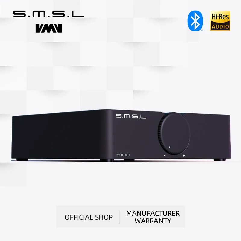 Цифровой стерео усилитель мощности SMSL A100 80 Вт * 2 класс D MA12070 Bluetooth 5,0 RCA USB поддерживает apt-X и AAC