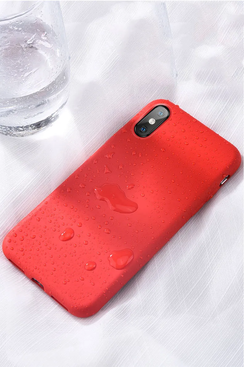 Однотонные силиконовые чехлы для пар iphone XR X XS Max 6 6S 7 8 Plus милый мягкий простой