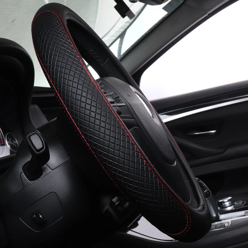 Чехол на руль автомобиля Нескользящие аксессуары из натуральной кожи для Mitsubishi