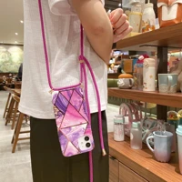 silicone case with cord for iphone phone case with cross collar strap for models 12 mini 13 pro max 11 pro max x xr xs max