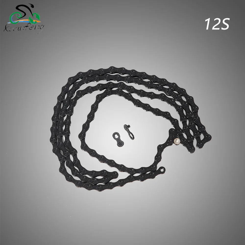 

12-Speed 24-Speed Bicycle Chain YBN Matte Titanium Black Mountain Bike Road Bike Chain Bicycle Universal Mountain Bike Road Bike