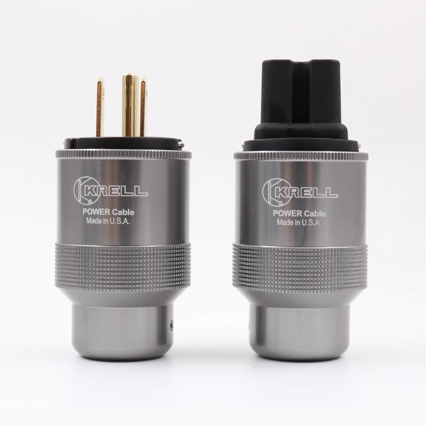 

HIFI Pair Gold Plated US Power Plug Connector, American Standard Power Cord Plug+IEC Female Terminals