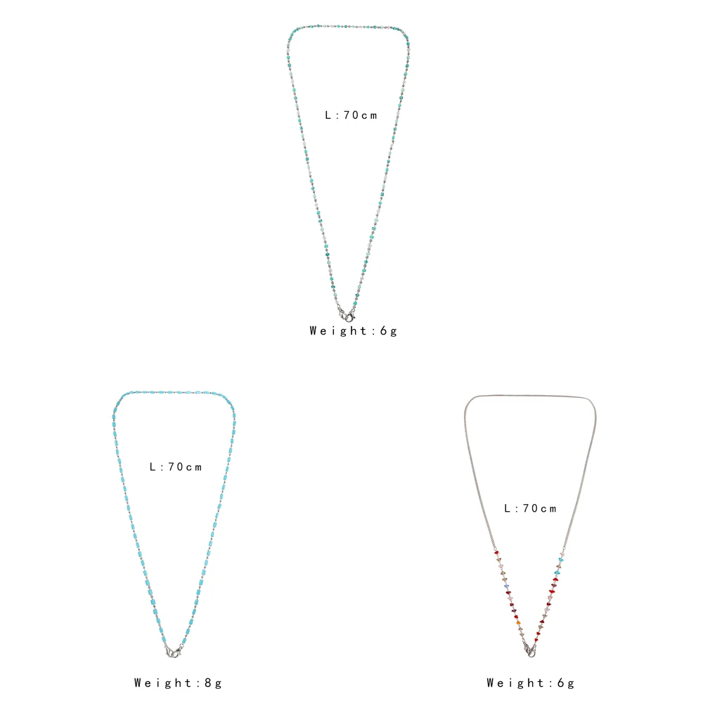 

New Colorful Crystal Mask Chain Women Neck Chain Accessories Necklaces Strap Holder Man Eyeglasses Lanyard Chain