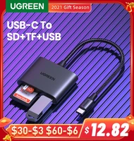 ugreen card reader type c to usb sd micro sd tf card reader for ipad laptop accessories memory card adapter usb c card reader
