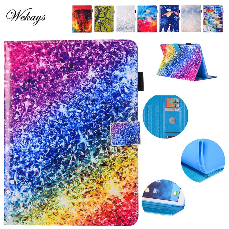 Wekays мода мультфильм чехол для Apple iPad Air 5 9 7 дюймов Радужный Funda планшет PU кожаный с