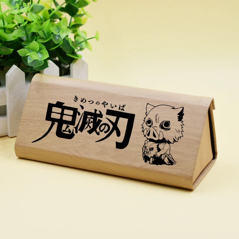 Anime Demon Slayer Kimetsu No Yaiba Kamado Nezuko Cosplay Fold Pencil Protective Hard Eye Glasses Case Portable Sunglasses Box images - 6