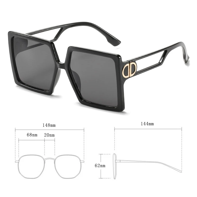 Модные квадратные солнцезащитные очки для женщин трендовые Роскошные Брендовые