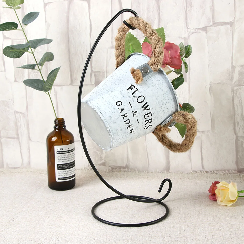 Новый стиль ретро железная линия цветы ваза железный стеллаж украшение Железный