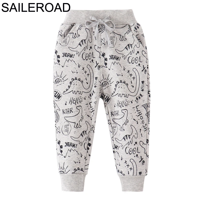 7095 same picture SAILEROAD 2-7лет Животное Акула Infantil Младенцы Шаровары Хлопок Детские брюки Брюки для малышей Осень Детские спортивные брюки - Цвет: 7095 same picture