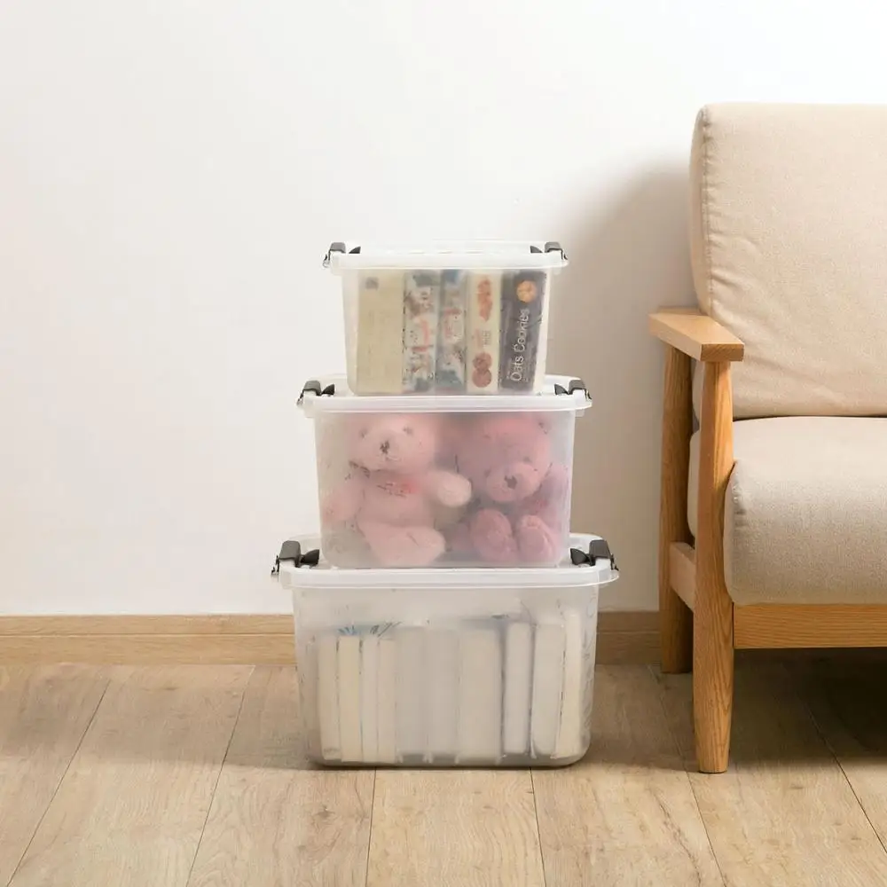 

Прозрачная коробка для хранения с принтом, пластиковый большой органайзер для одежды, канцелярских принадлежностей