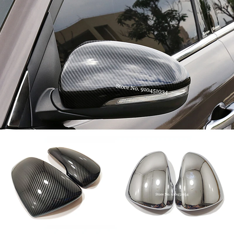 

ABS Carbon fibre For Hyundai Tucson 2015 16 17 18 19 2020 Car Side Door Rearview Turning Mirror Sticker Cover Trim Accessories