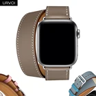 Ремешок URVOI из натуральной кожи для apple watch series 7 6 SE 5 4 3