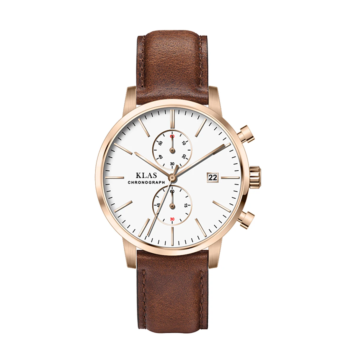 

Men's leather Belt Fashion Casual Youngth Watch Analog Blue Dial KLAS Brand