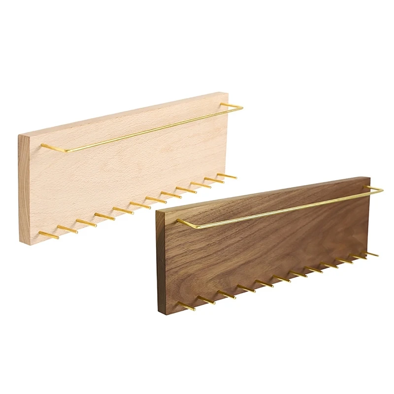 

Wall Mounted Wood Jewelry Organizer Display Wood Rack Hanger Earring Bracelet Necklace Hanging Holder