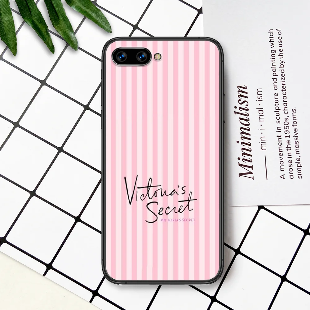 

Victoria Pinks VS Brand Phone Case For Huawei Honor 6A 7A 7C 8 8A 8X 9 9X 10 10i 20 Lite Pro Play black Bumper Trend Waterproof
