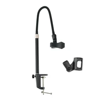 microphone stand mic stand desk microphone boom arm microphone holder with gooseneck 2pc mic clip 360 adjustable stand