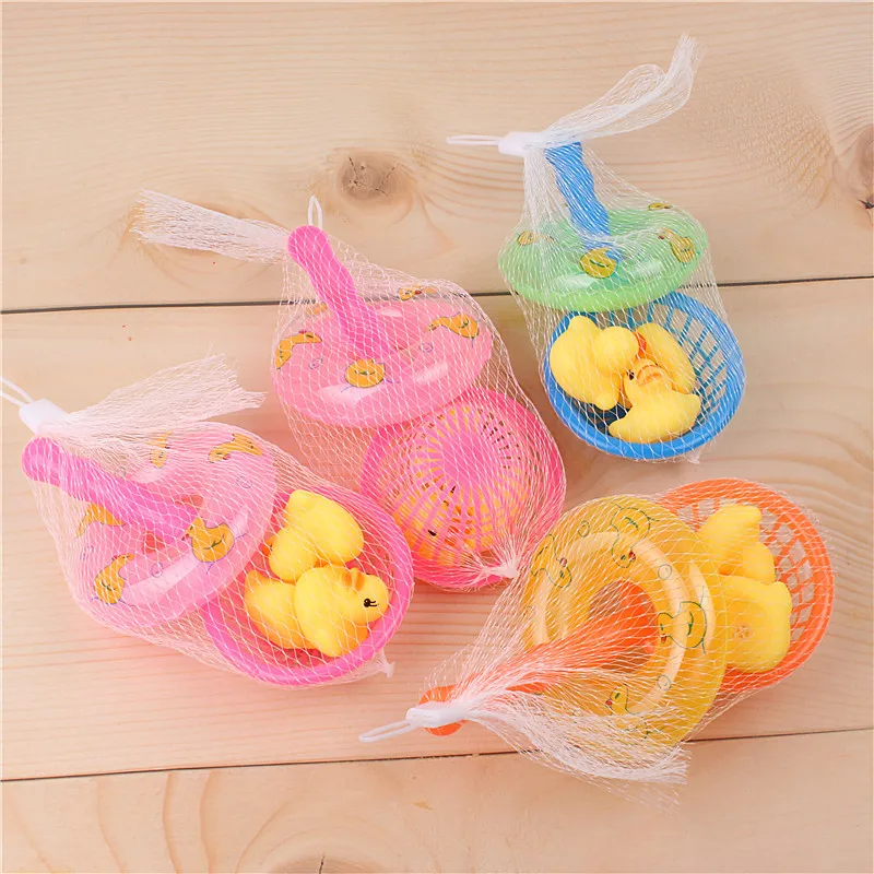

Baby Bath Toy Animals Swimming Water Toys Mini Colorful Soft Floating Rubber Duck Squeeze Sound Funny Gift For Baby Kids
