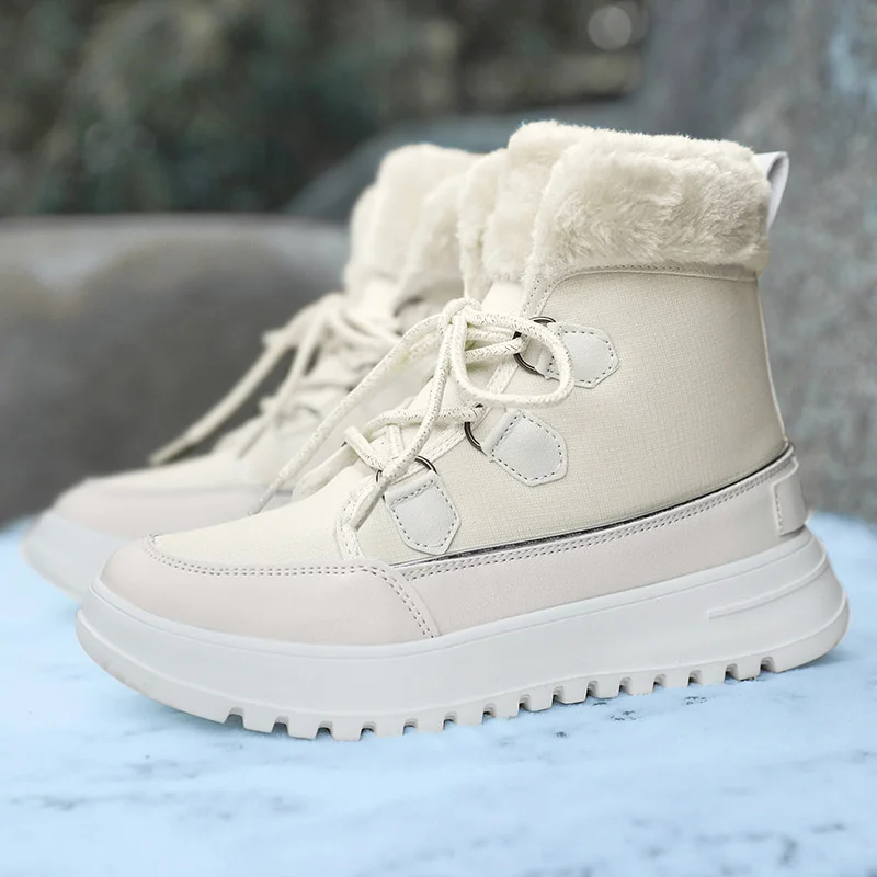 

Women Autumn And Winter Cotton Plush Platform Ankle Boots
