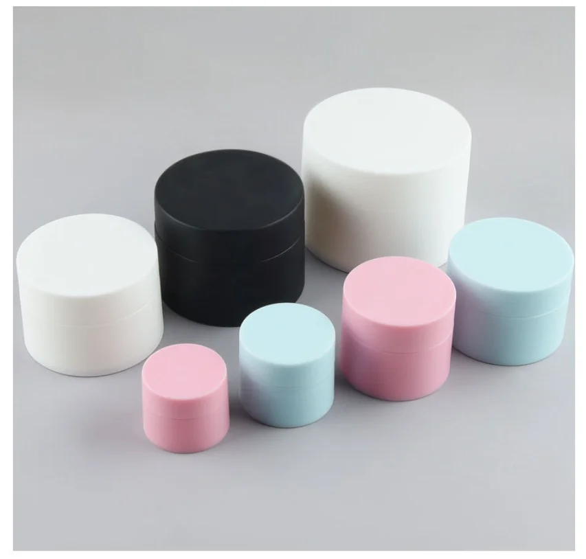 

50pcs/lot 3g 5g 10g 15g 20g 30g 50g Jars Pot Box Makeup Nail Art Cosmetic Bead Storage Container Black Portable Cream Jar