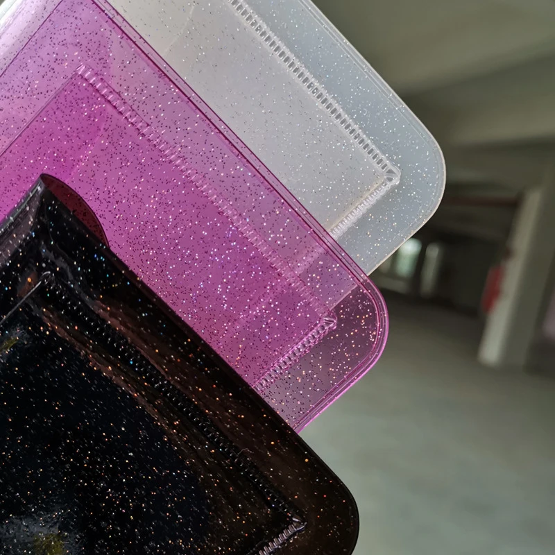 

Fashion Transparent Waterproof Pvc Women Card Case Business Card Holder Men Credit Card Bag ID Card Mini Wallet Girls Coin Purse