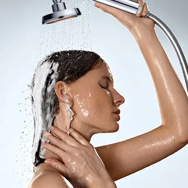 

High Pressure Shower Head Massage Shower One-key Water Stop Handheld Shower Top Spray and Handheld 2 In1 Shower Head
