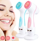 Электрическая силиконовая Очищающая щетка для лица, звуковая вращающаяся щетка для лица, очиститель для кожи, Глубокая очистка, удаление черных точек, искусство